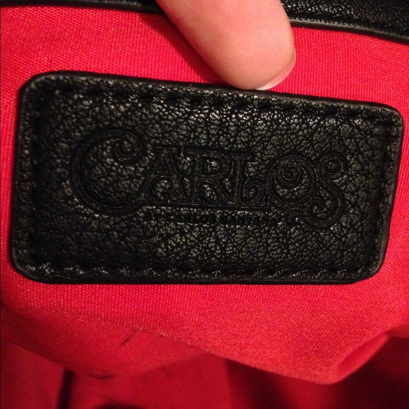 Black leopard shoulder bag with red lining - Picture 7 of 8